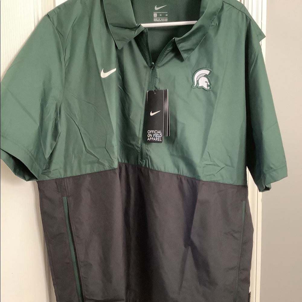 Nike MICHIGAN STATE Spartans On Field 1/4 zip - Medium
